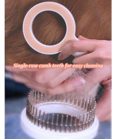 Zewze Long-Haired Dog Brush - Stainless Steel Pet Ridge Comb for Removing Knots & Grooming - Ideal for Dogs - Pink - Buy Online on GoSupps.com