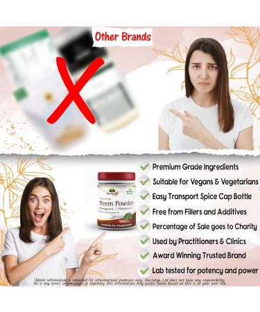 Organic Neem Powder - Natural Margosa for Hair and Skin Care - Buy Online on GoSupps.com