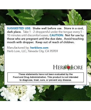 Herb Lore After Birthing Ease Tincture Postpartum Drops for After Birth Cramping & Contractions with Cramp Bark, Blue Cohosh & Motherwort (2 fl oz) - Buy Online on GoSupps.com