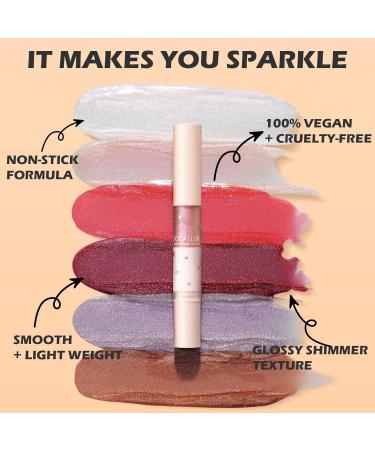 FOCALLURE Glitter Lip Gloss | High Shine Shimmer Lipstick | Long Lasting Hydrating Lipcolor | Non-Sticky Lightweight Formula - Shop Internationally - Buy Online on GoSupps.com