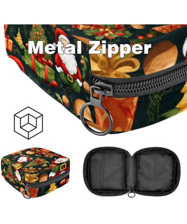 MUOOUM Christmas Sanitary Napkin Storage Bag - Portable Menstrual Pad & Cup Zipper Bag for Teens & Women - Color 5 - Buy Online on GoSupps.com