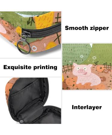 Animal Farm Sanitary Napkin Storage Bag | Portable First Period Pads Holder | Travel Makeup Bag for Girls Women | Large Capacity Multicoloured 07 - Buy Online on GoSupps.com