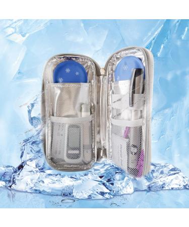 Insulin Cooler Case Diabetic Travel Bag | Green Insulated Cooling Bag with Ice Packs for Insulin Pen and Supplies - Buy Online on GoSupps.com