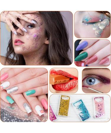 50g White Glitter Powder for Tinkering Nail Art & DIY Crafts - Perfect for Face Eyeshadow & Handicrafts - Buy Online on GoSupps.com