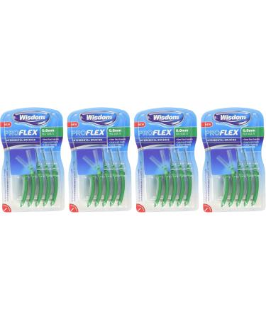 Buy Wisdom Proflex Interdental Brushes 0.80 mm - Green (4 & 20 Pack) | International Shipping Available - Buy Online on GoSupps.com