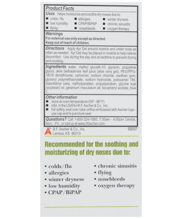 Ayr Saline Nasal Gel 0.5 oz - Moisturizing Nasal Care - Buy Online on GoSupps.com