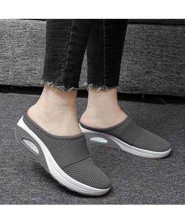 Buy Women's Orthopedic Air Pillow Shoes - Slip-On Diabetic Walking Sneakers & Breathable Sandals | EU 41 Dark Gray - Buy Online on GoSupps.com