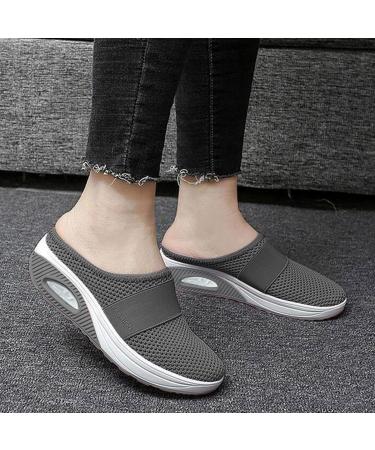 Orthopedic Shoes for Women - Air Cushion Slip-On Walking & Diabetic Sandals - Stylish Mesh Sneakers - Hashuks A01 Dark Gray 38/EU - Buy Online on GoSupps.com
