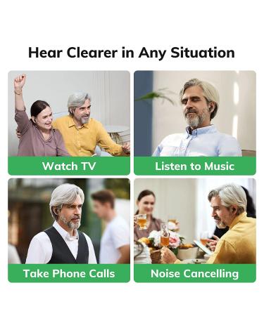 Hionec Rechargeable Hearing Aids with Noise Cancelling - 16-Channel Digital Bluetooth Amplifier for Seniors | Best for TV, Calls, Music | 50 Hours Use | App for Customized Settings - Buy Online on GoSupps.com