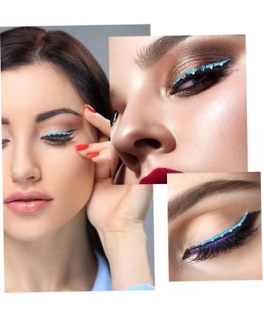 Crystal Eyeliner Stickers 10 Pairs v Reusable Glitter Eyeliner Stickers Waterproof Instant Adhesive Stick on Eyeliner Eyeshadow Strop for Dress Up Party Blue - Buy Online on GoSupps.com