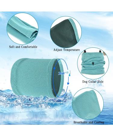 Cooling Collar for Dogs - Summer Neck Cooling Bandana | Breathable Heat Discharge || Blue L - Buy Online on GoSupps.com
