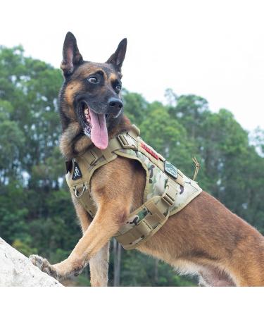 Oneigris Tactical Dog Harness - No-Pull D-Ring 1000D Nylon Multicolored Perfect for Security & Outdoor Use | International Shipping - Buy Online on GoSupps.com