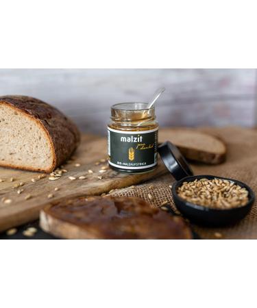 Malzit Organic Dark Spread - 6 x 150g | Vegan Barley Malt Bread Spread | Low Sugar Honey Alternative for Rolls & Croissants - Buy Online on GoSupps.com