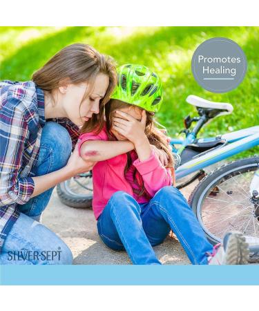 Buy Silver-Sept 3 oz (Pack of 2) - Advanced Silver Skin & Wound Gel for Foot & Leg Treatment | Scar Care Cream & GeoMetal Gauze Pad - Buy Online on GoSupps.com