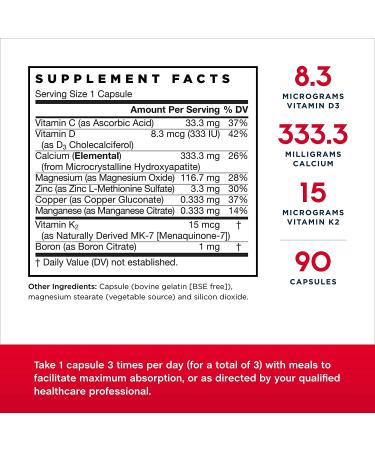Jarrow Formulas Bone-Up Three Per Day - 90 Capsules for Bone Health - Buy Online on GoSupps.com