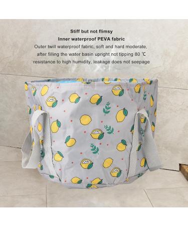 Verdant Touch Portable Travel Foot Bath Tub Portable Travel Foot Bath Tub Waterproof Collapsible Foot Bath Basin for Outdoor Picnic High Temperature Resistance Gray Lemon - Buy Online on GoSupps.com