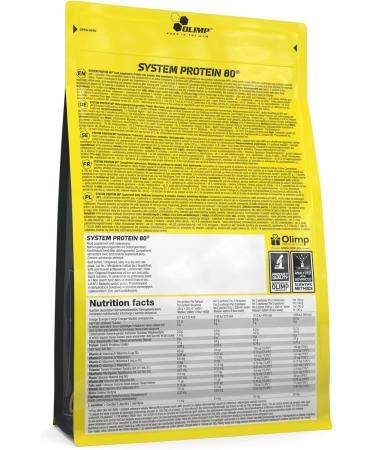 Olimp Sport Nutrition System Protein 80 - Strawberry Flavour - 700g | High-Quality Protein Supplement for Optimal Fitness - Buy Online on GoSupps.com