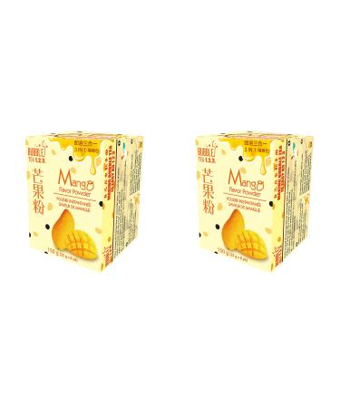 Value Pack: Bubble Tea 123 Instant Powder - Tapioca Powder - Boba Tea Pearl (Mango Pack of 2) Mango 25 g (Pack of 12)