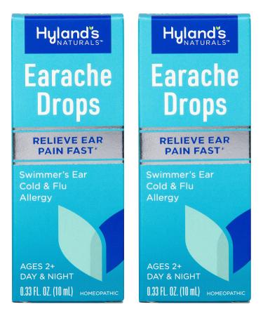 Ear Drops for Swimmers Ear, Hyland's Earache Drops for clogged ears, fast, natural, (2 pack)