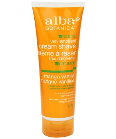 Alba Botanical Mango Vanilla Very Emollient Cream Shave 8oz Tubes - Pack of 4 - Buy Online on GoSupps.com