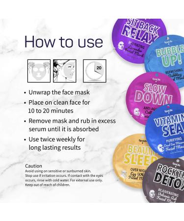 Shop SpaLife Rock the Detox Rejuvenating Volcanic Ash Facial Mask - 10 Count | International Shipping Available - Buy Online on GoSupps.com