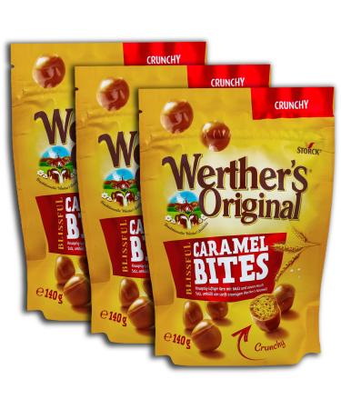 Werther's Original Blissful Caramel Lot de 3 paquets de 140 g de crunchy