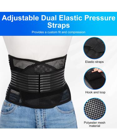 Supregear Adjustable Breathable Lower Back Brace for Men and Women - Lumbar Support Belt for Back Pain, Herniated Disc, Sciatica, Scoliosis - Black M - Buy Online on GoSupps.com