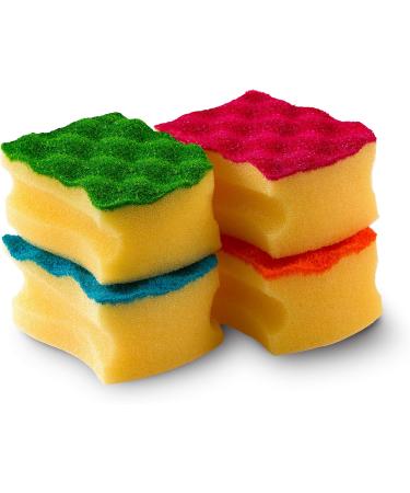 Vileda Colours Scourers Scrubbing Sponges (Pack of 4) - Buy Online on GoSupps.com