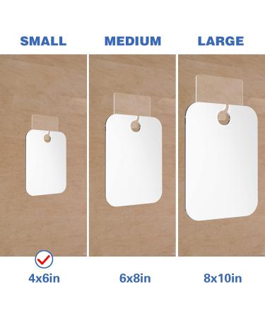 Shatterproof Fogless Shower Mirror 2 Pack - Larger 10.7 x 8 Inch, Unbreakable Plexiglass, Wall Hanging & Handheld, Perfect for Shaving, Makeup, Travel, Camping - Men's Bathroom Essentials - Buy Online on GoSupps.com