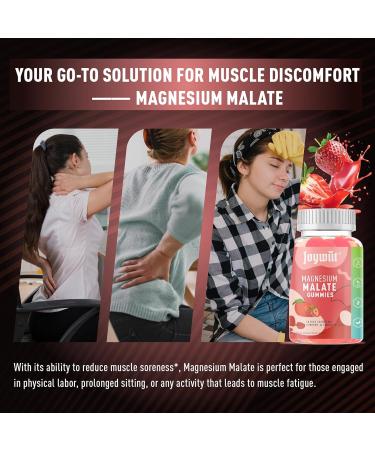 Magnesium Malate Gummies 1000mg | Magnesium Malate with L-Theanine CoQ10 & Vitamin B6 | High Potency Stress Relief & Muscle Support | Non-GMO Vegan Gluten-Free | 60 Chewable 60 Count (Pack of 1) 1000 Mg - Buy Online on GoSupps.com