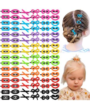 96pcs Small Hair Clips for Little Girls 1.5 Inch Candy Hair Barrette Clip Side Slide Closure Strong Hold Grip Hair Clips Multiple Shapes Hair Accessories