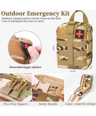 Premium Outdoor First Aid Set - Military-Grade 48-Piece Survival Kit for Camping Home Car & School - Buy Online on GoSupps.com