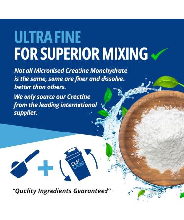 CLN Labs Creatine Monohydrate Powder 500g Tub | Fine Grade Unflavoured Supplement | Mixes Easily with Scoop | Made in UK - Buy Online on GoSupps.com
