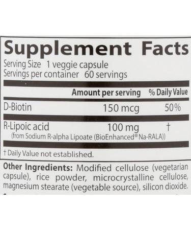 Doctors Best Lipoic Acid - 60 Veg Capsules | Premium Antioxidant for Optimal Health - Shop Internationally - Buy Online on GoSupps.com
