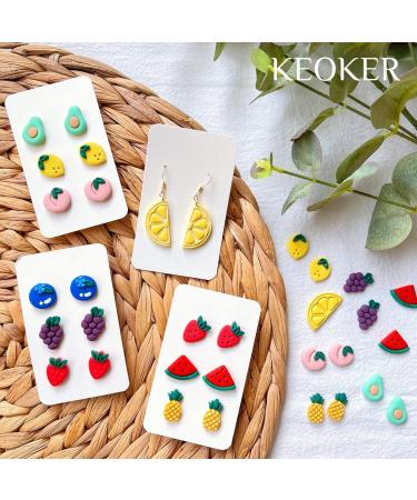 KEOKER Fruit Polymer Clay Cutters - 12 Shapes for Earrings & Jewelry Making - Buy Online on GoSupps.com