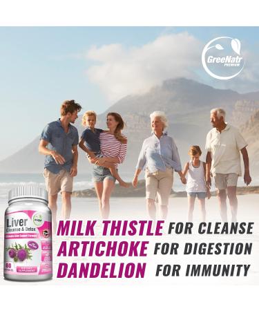 GreeNatr Liver Cleanse Detox & Repair Formula Milk Thistle Berberine Ginger Beet Root Dandelion Root Artichoke Extract and Chanca Piedra for Optimal Liver Health Support (6 Bottles) 60 Count (Pack of 6) - Buy Online on GoSupps.com