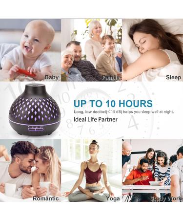 SPLITSKY 400ML Oil Diffuser with Remote Control - Aroma & Essential Oil Nebulizer for Home | 7 LED Light Colors | Air Scent Humidifier - Buy Online on GoSupps.com