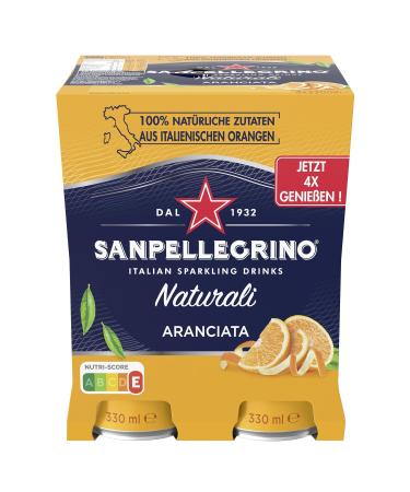 San Pellegrino San Pellegrino Naturali Aranciata Orangen Limonade with 16% orange juice (from concentrate) 4-pack (4 x 330ml) disposable doses aranciata orange lemonade 220 ml (6-pack)