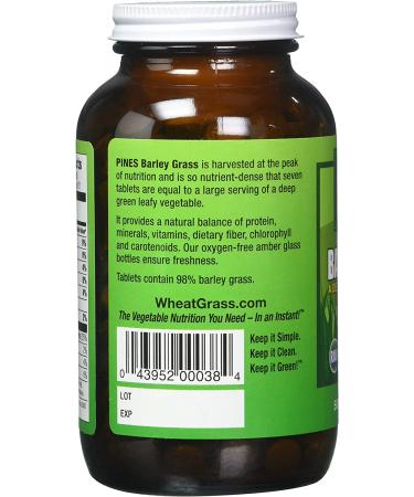 Pines International Barley Grass Tablets - 500 Count | Organic Superfood for Wellness - Buy Online on GoSupps.com