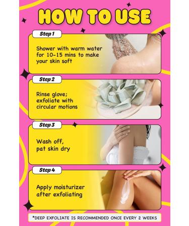 BACK TO BABY Exfoliating Glove | Korean 2-in-1 Loofah Body Scrubber | Best for All Skin Types Keratosis Pilaris & Dry Skin Removal - Buy Online on GoSupps.com