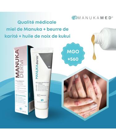 MANUKAmed MANUKA DERM Healing Wound Cream for Skin Psoriasis Acne Treatment Dermatitis Eczema Dry Skin Manuka Medical Honey MGO +560 Healing Ointment 50 g - Buy Online on GoSupps.com