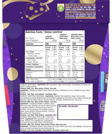 CADBURY Dairy Milk Assorted Gift Box CADBURY Dairy Milk milk chocolate Fruit and Nuts Flavour and Cadbury Mini Eggs Flavour Chocolate Bars Candy Bars 304 g (16 Mini Bars x 19g) - Buy Online on GoSupps.com
