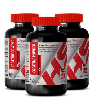 Creatine Pills for Men - CREATINE Powder 100G - Promote Weight gain (3 Bottles)