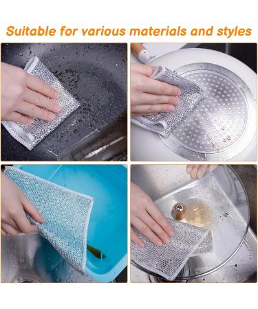 XINRUI 20 PCS Multipurpose Wire Dishwashing Rags for Wet and Dry Non-Scratch Wire Dishcloth Reusable Kitchen Cleaning Towels Dish Cloths No Odor Quick Drying for Home Kitchen Daily Cleaning - Buy Online on GoSupps.com