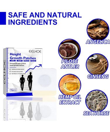 Utapossin Magnetic Foot Patches - 16-Piece Height Growth Solution for Adults & Children | Boost Altitude & Improve Height - Buy Online on GoSupps.com