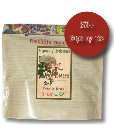 Foothills Naturals Elder-flowers Organic - 1 lb (454g) Bulk Loose Tea - Buy Online on GoSupps.com