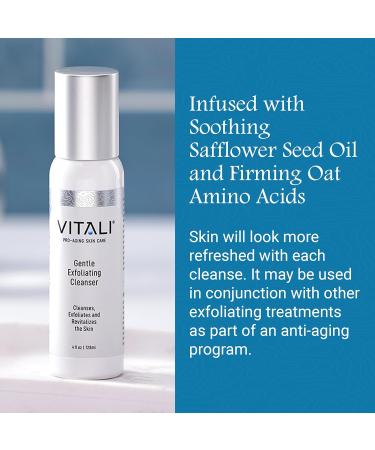Vitali Gentle Exfoliating Cleanser - Age-Reducing Luxury Skin Exfoliator with Copper Peptides & Amino Acids for Clear Rejuvenated Skin - 4 fl. oz - Buy Online on GoSupps.com