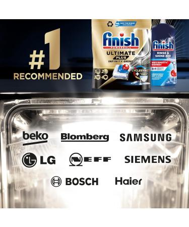 Finish Ultimate Infinity Shine Plus 73 Dishwasher Tablets and Andrex Pure Care Washlets x 12 - Home Essentials Bundle Pack of 73+ Andrex Pure Care Washlets - Buy Online on GoSupps.com