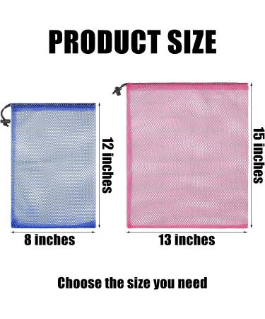 Funtery 24 Pcs Mesh Laundry Bags - Drawstring Soccer Basketball Stuff Sack - Camping Nylon 8x12 Inch - Buy Online on GoSupps.com