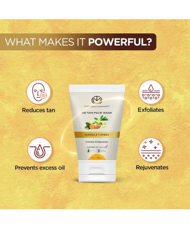 The Man Company De Tan Face Wash - Turmeric & Moringa Tan Removal Oil Control Deep Cleansing | 100 ml - Buy Online on GoSupps.com